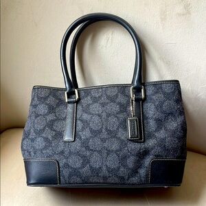COACH logo wool satchel bag